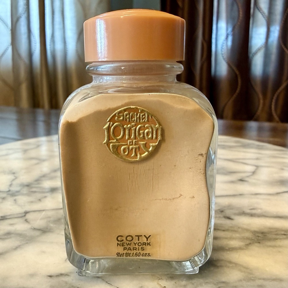 VTG 30s 40s MCM Art Deco Sachet L'Origan de Coty Powder 1.6oz New York Paris NEW